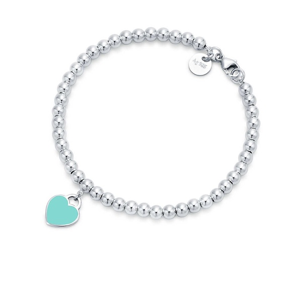Tiffany & Co. Jewelry - Tiffany Blue Heart Tag Bead Bracelet